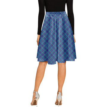 Mercer Tartan Melete Pleated Midi Skirt