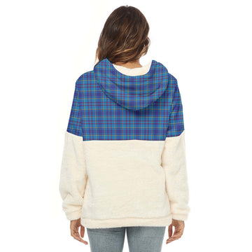 Mercer Tartan Women's Borg Fleece Hoodie With Half Zip