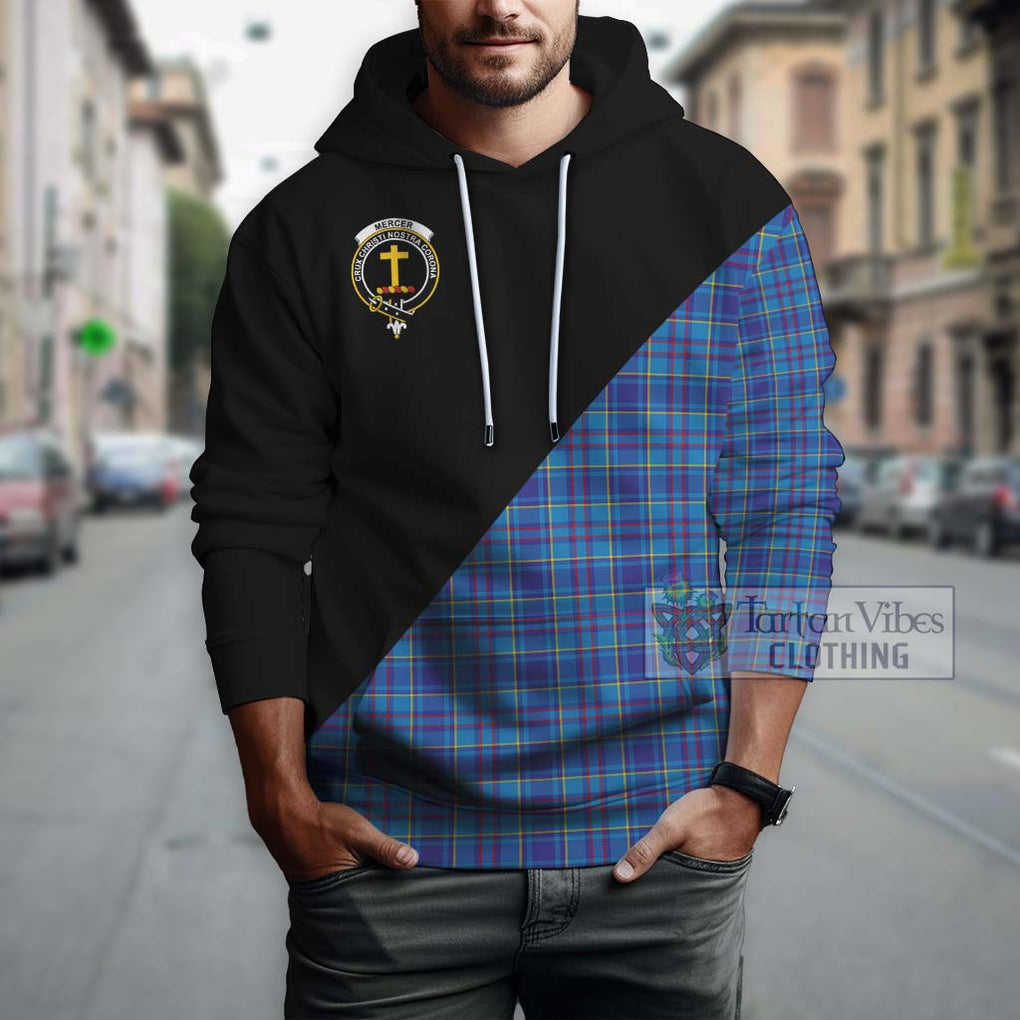 Mercer Tartan Hoodie with Family Crest and Military Logo Style - Tartanvibesclothing Shop