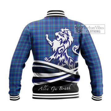 Mercer Tartan Baseball Jacket with Alba Gu Brath Regal Lion Emblem