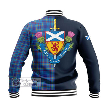 Mercer Tartan Baseball Jacket Alba with Scottish Lion Royal Arm Half Style