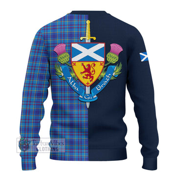 Mercer Tartan Ugly Sweater with Scottish Lion Royal Arm Half Style