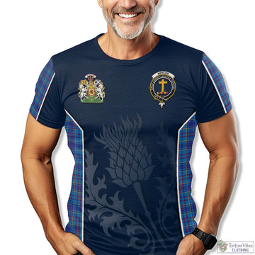 Mercer Tartan T-Shirt with Family Crest and Scottish Thistle Vibes Sport Style