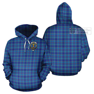 Mercer Tartan Cotton Hoodie with Family Crest