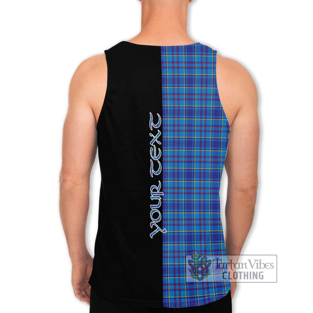 Mercer Tartan Men's Tank Top with Family Crest and Half Of Me Style - Tartanvibesclothing Shop