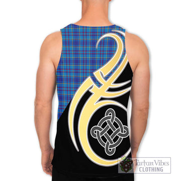 Mercer Tartan Men's Tank Top with Family Crest and Celtic Symbol Style