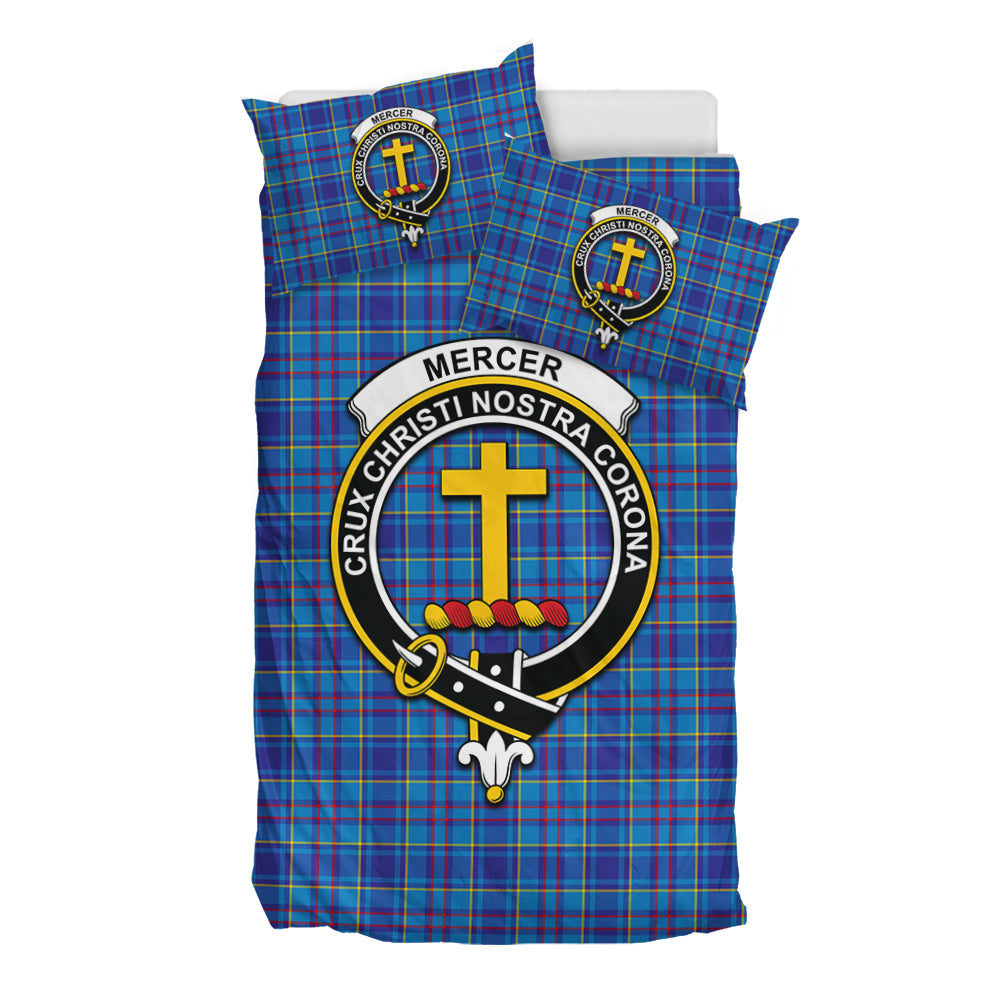 Mercer Tartan Bedding Set with Family Crest - Tartan Vibes Clothing