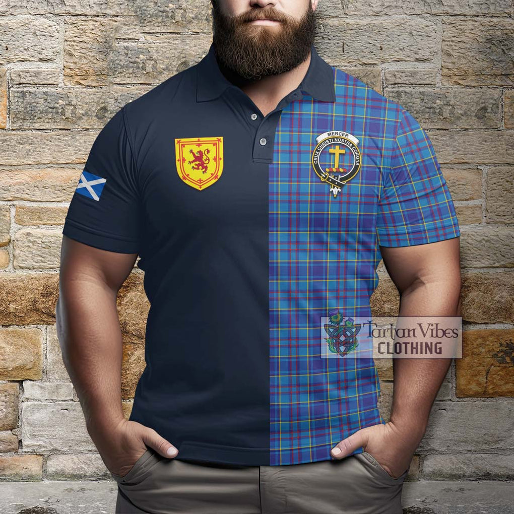 Tartan Vibes Clothing Mercer Modern Tartan Polo Shirt with Scottish Lion Royal Arm Half Style