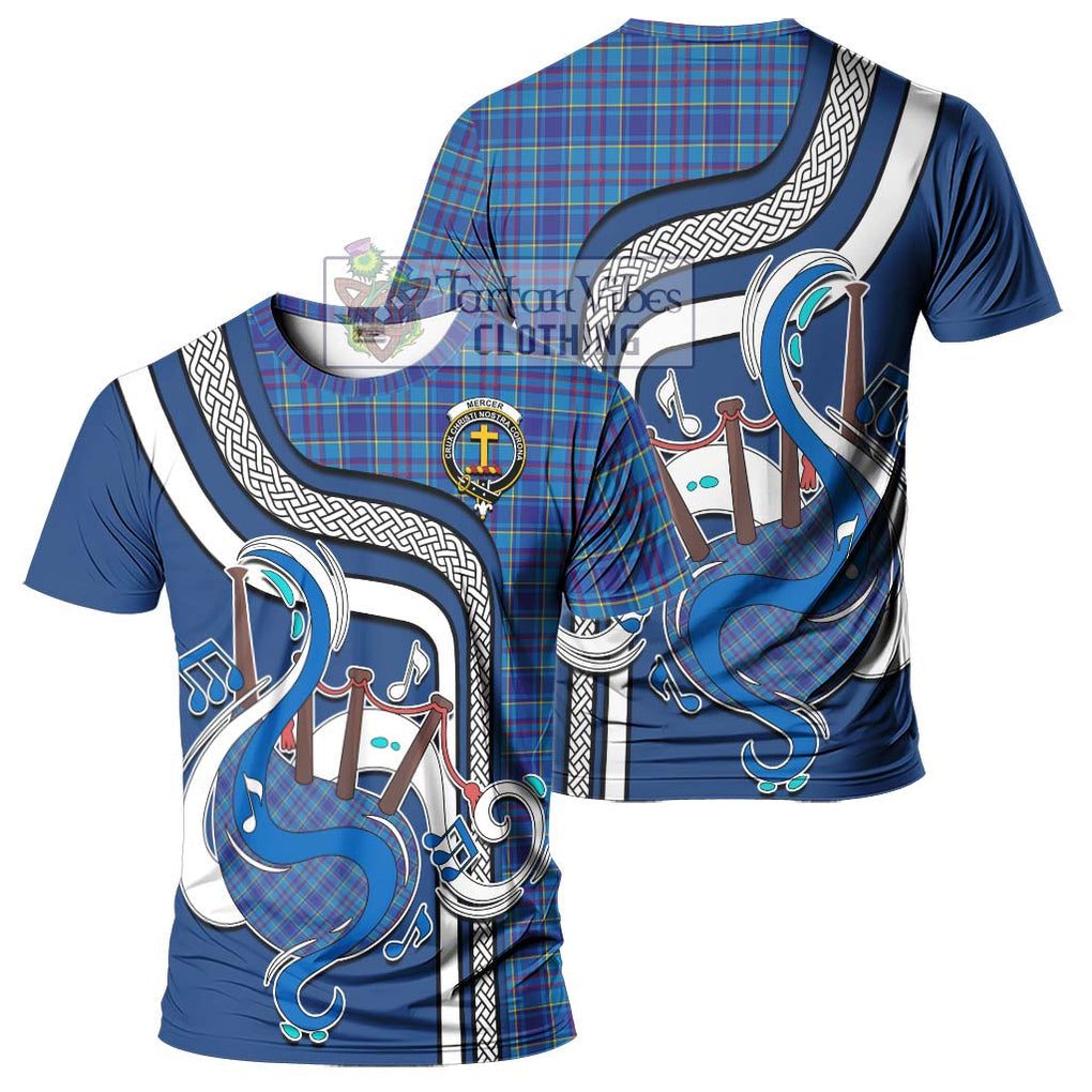 Mercer Tartan T-Shirt with Epic Bagpipe Style - Tartanvibesclothing Shop