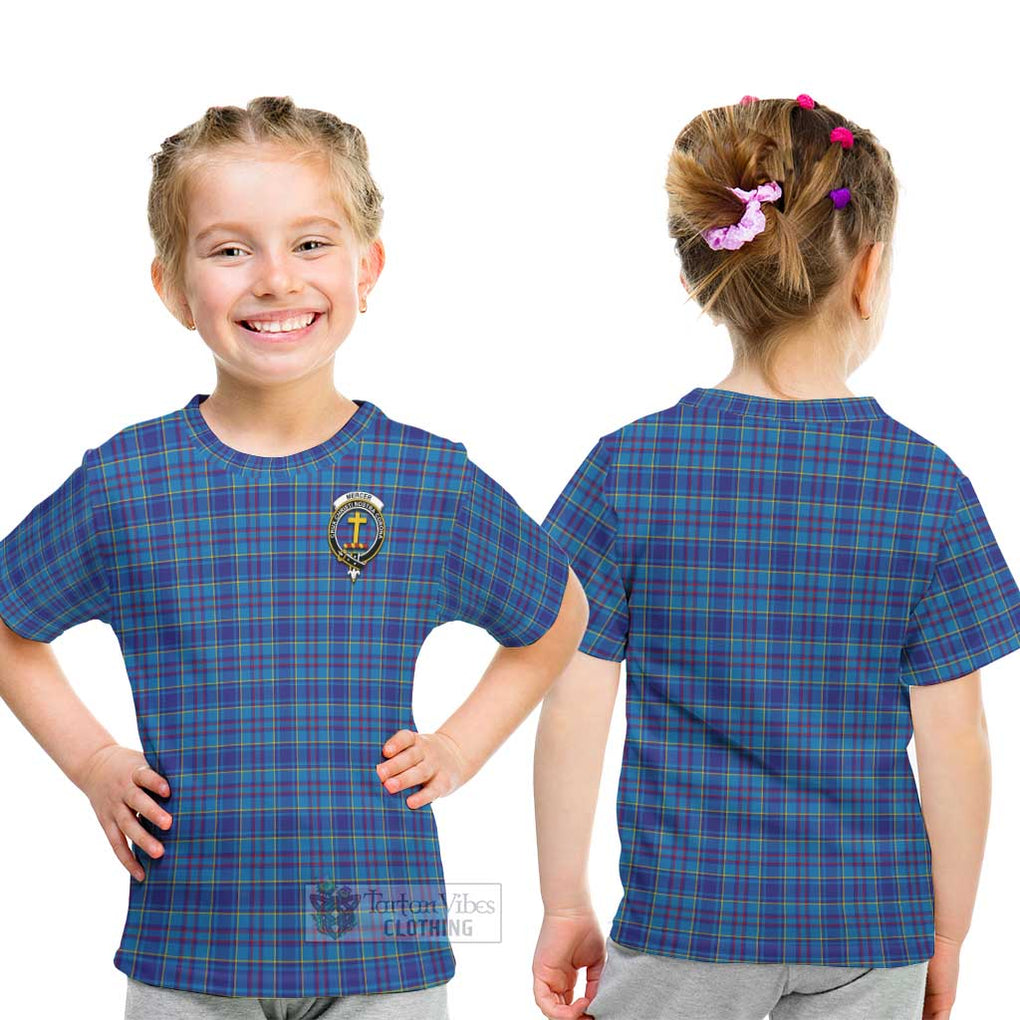 Mercer Tartan Kid T-Shirt with Family Crest - Tartanvibesclothing Shop