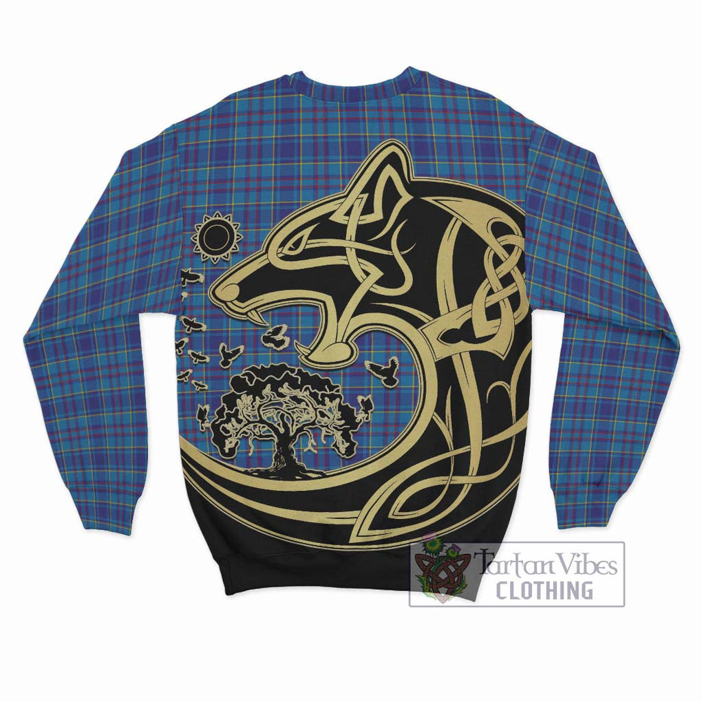 Mercer Tartan Sweatshirt with Family Crest Celtic Wolf Style - Tartan Vibes Clothing