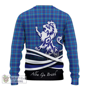 Mercer Tartan Ugly Sweater with Alba Gu Brath Regal Lion Emblem