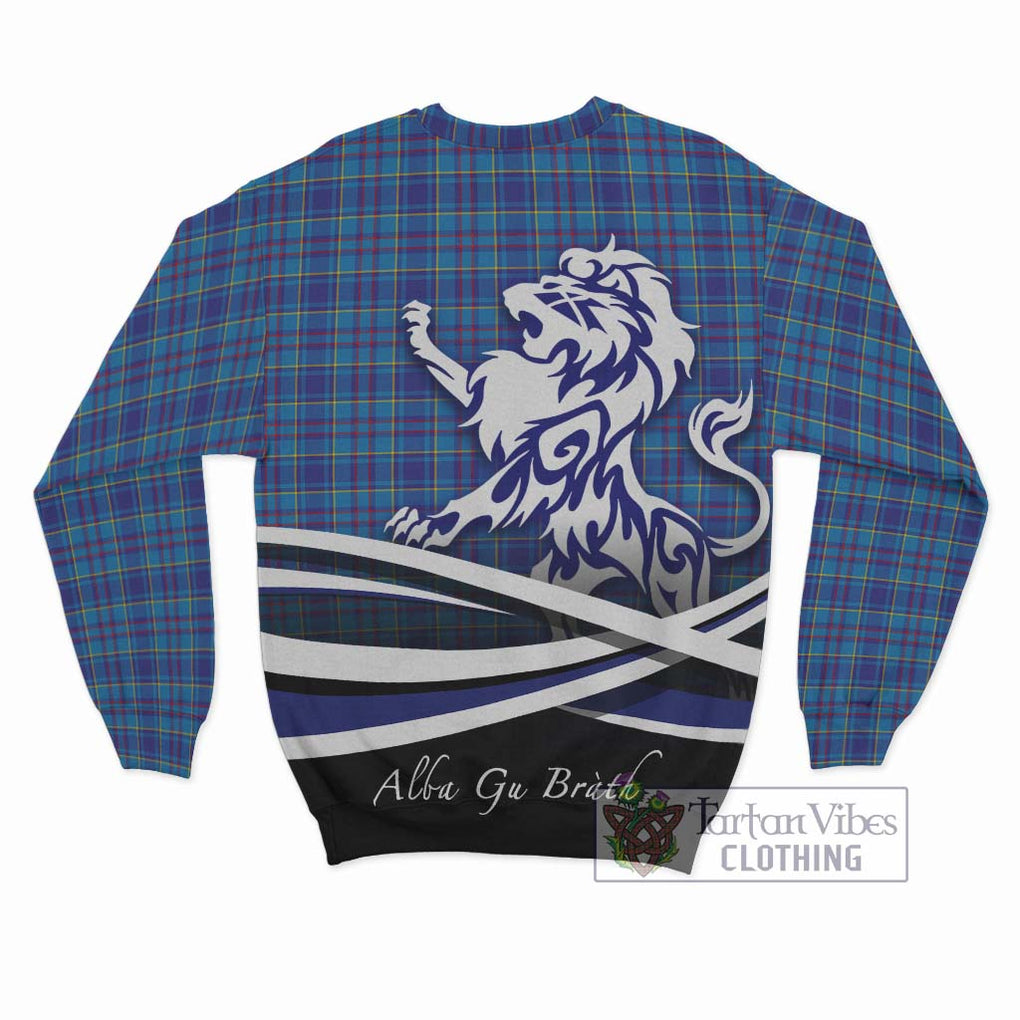 Mercer Tartan Sweatshirt with Alba Gu Brath Regal Lion Emblem - Tartanvibesclothing Shop