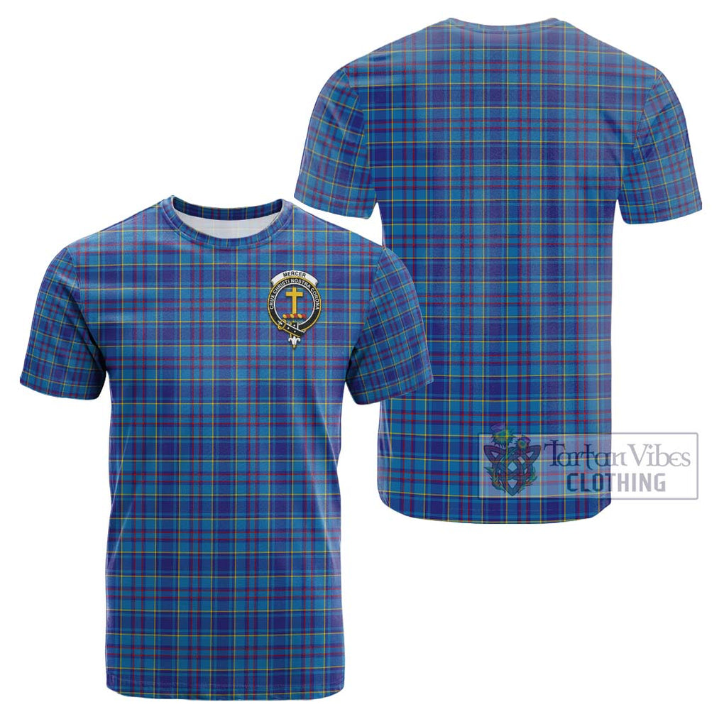 Mercer Tartan Cotton T-Shirt with Family Crest Kid's Shirt - Tartanvibesclothing Shop