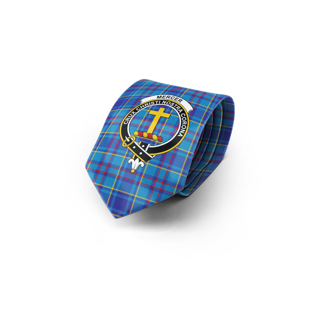 Mercer Tartan Classic Necktie with Family Crest - Tartan Vibes Clothing