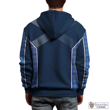 Mercer Tartan Hoodie with Family Crest and Lion Rampant Vibes Sport Style