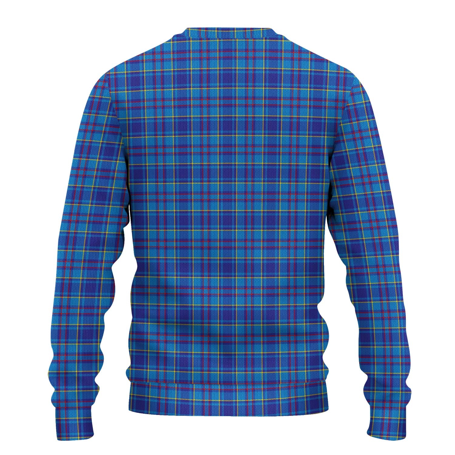 Mercer Modern Tartan Knitted Sweater with Family Crest - Tartanvibesclothing