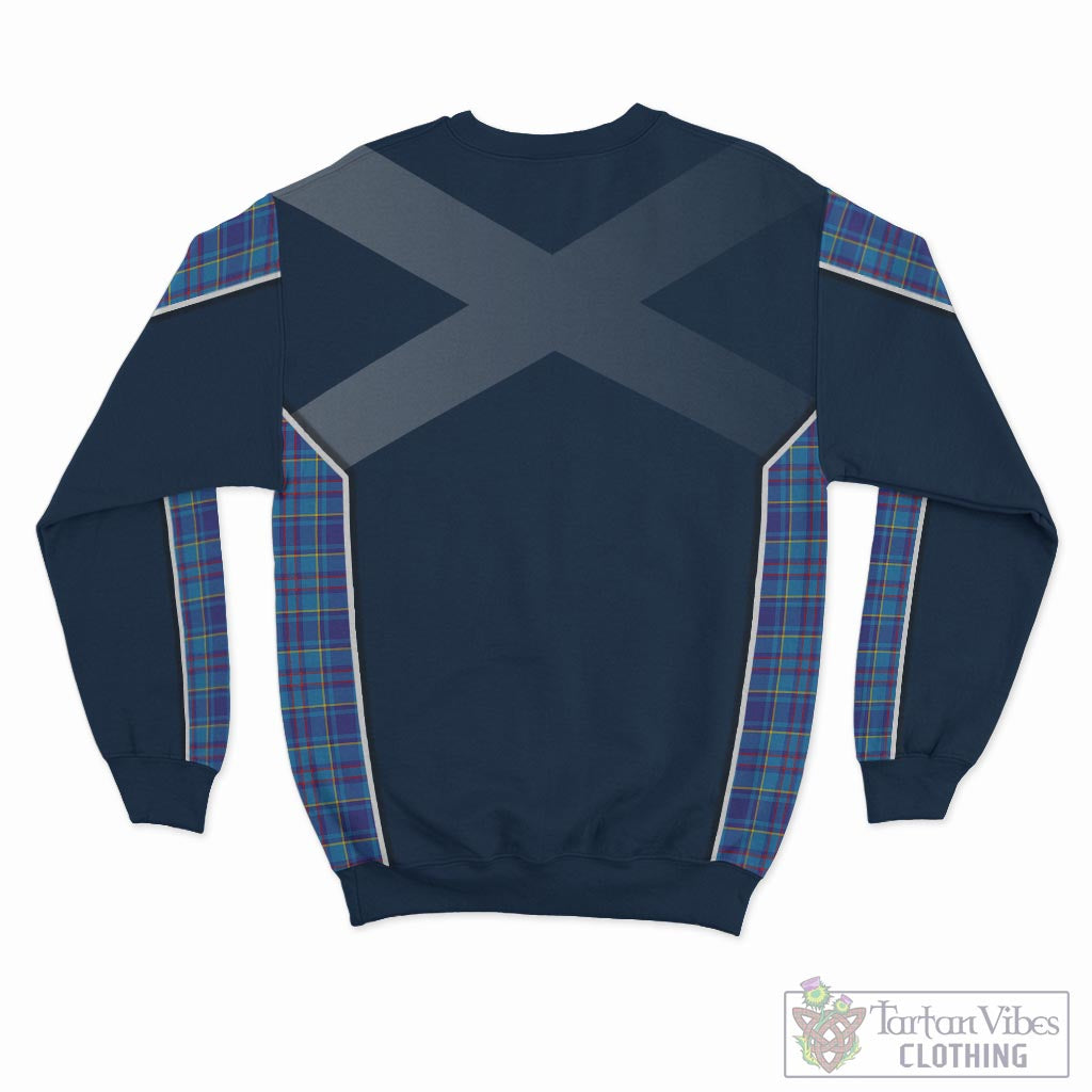 Tartan Vibes Clothing Mercer Modern Tartan Sweatshirt with Family Crest and Scottish Thistle Vibes Sport Style