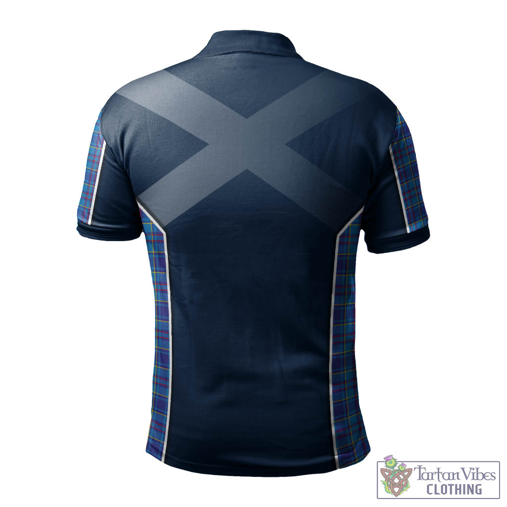 Tartan Vibes Clothing Mercer Modern Tartan Men's Polo Shirt with Family Crest and Scottish Thistle Vibes Sport Style