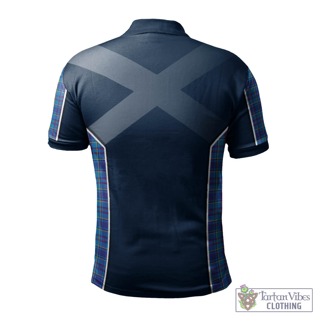 Tartan Vibes Clothing Mercer Modern Tartan Men's Polo Shirt with Family Crest and Lion Rampant Vibes Sport Style