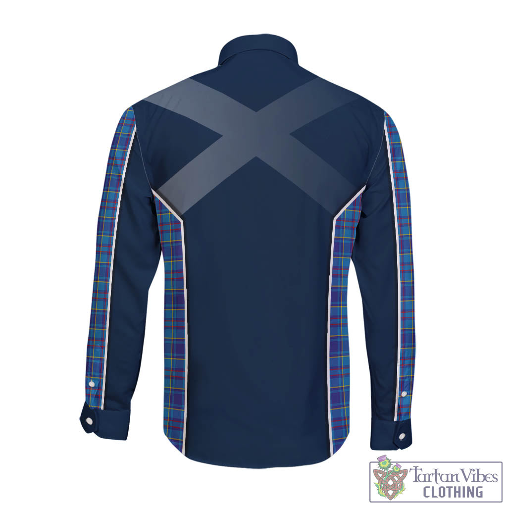 Tartan Vibes Clothing Mercer Modern Tartan Long Sleeve Button Up Shirt with Family Crest and Scottish Thistle Vibes Sport Style