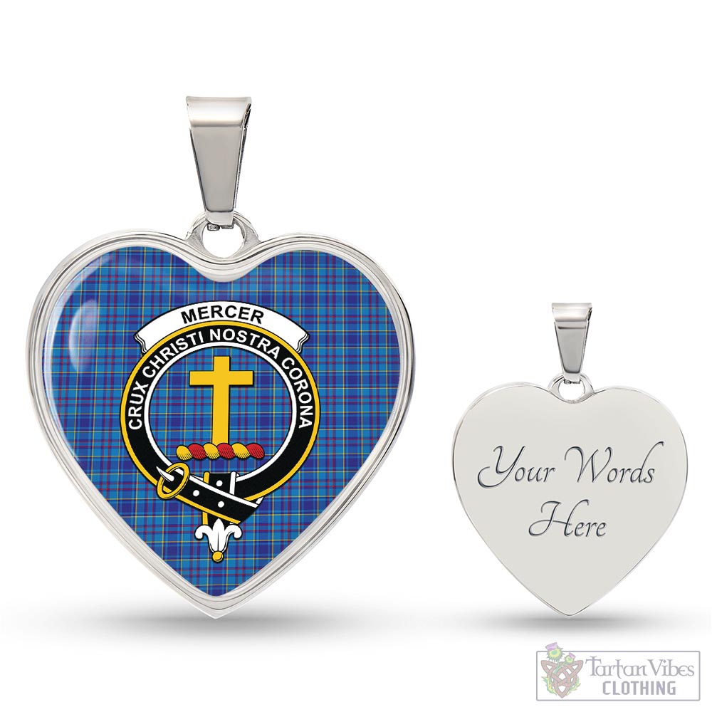 Tartan Vibes Clothing Mercer Modern Tartan Heart Necklace with Family Crest