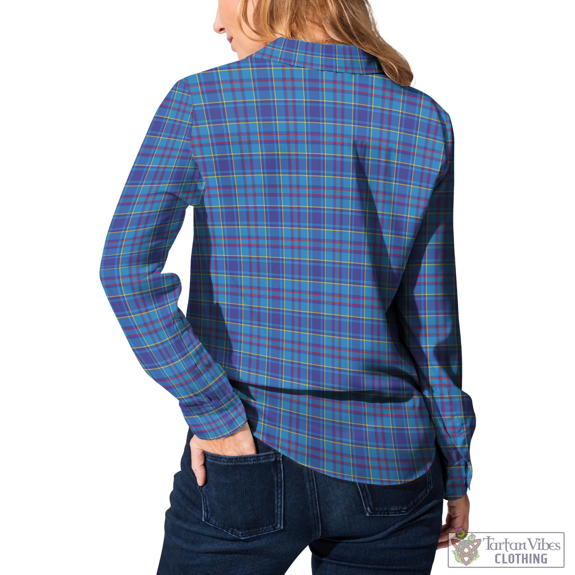 Tartan Vibes Clothing Mercer Modern Tartan Womens Casual Shirt with Family Crest