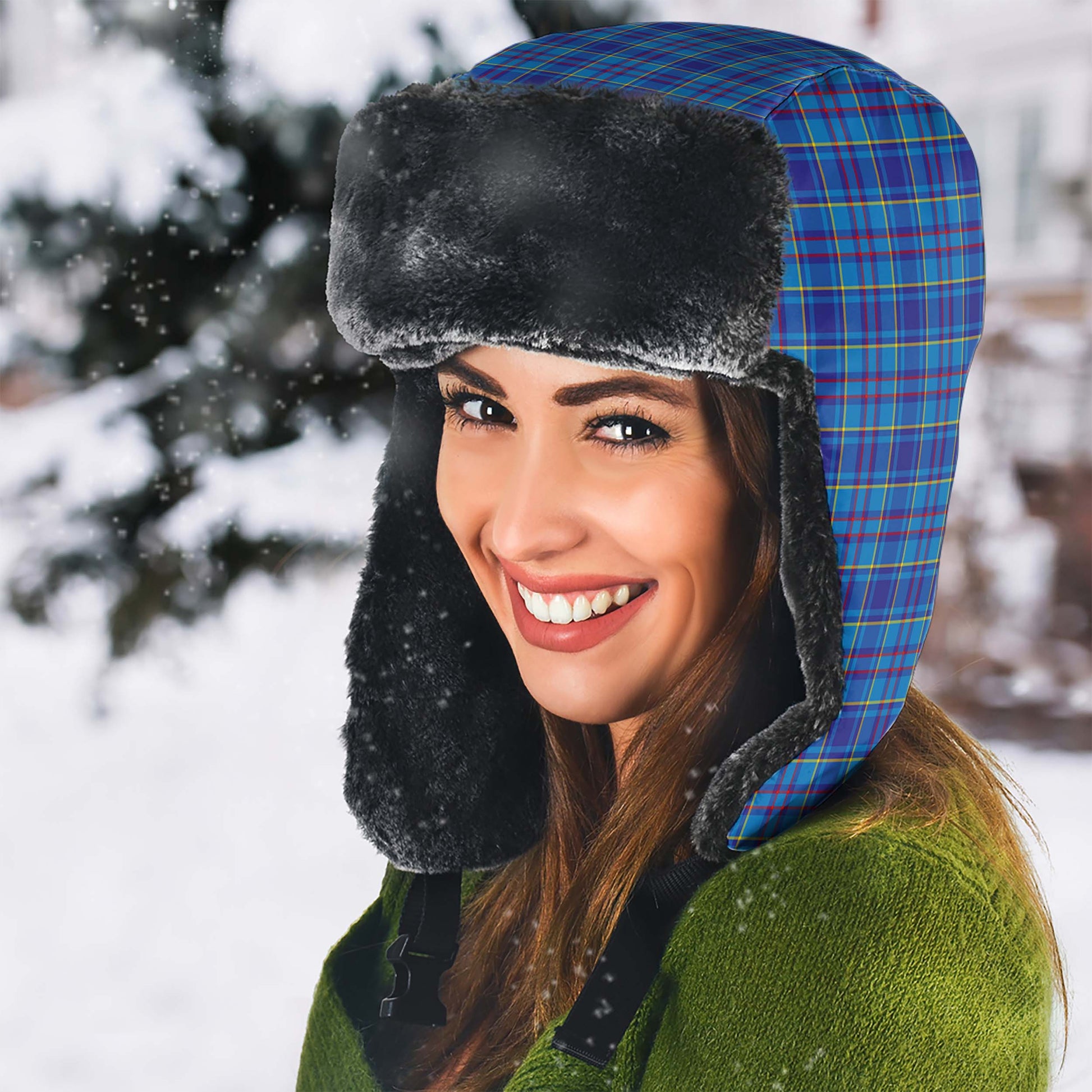 Mercer Modern Tartan Winter Trapper Hat - Tartanvibesclothing