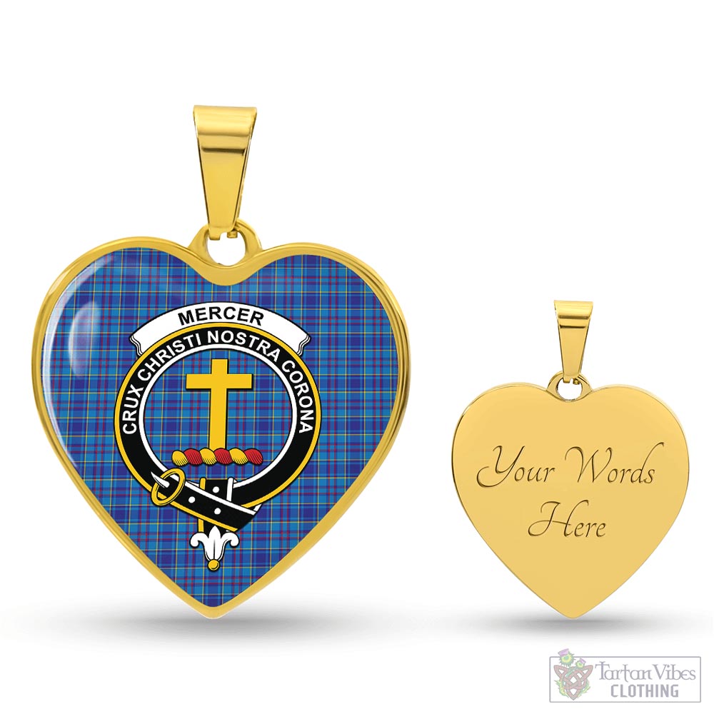 Tartan Vibes Clothing Mercer Modern Tartan Heart Necklace with Family Crest