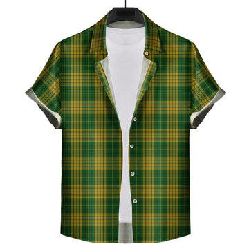 Meredith of Wales Tartan Short Sleeve Button Down Shirt