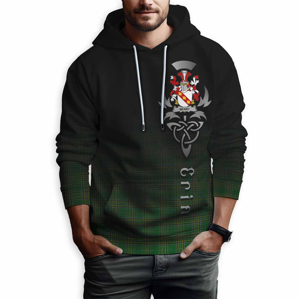 Merry Irish Clan Hoodie with Coat of Arms Erin Go Bragh Celtic Inspired Pullover Hoodie - Tartan Vibes Clothing