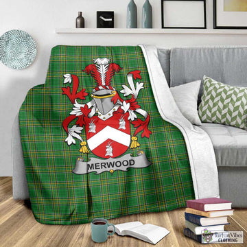 Merwood Irish Clan Tartan Blanket with Coat of Arms - Tartan Vibes Clothing