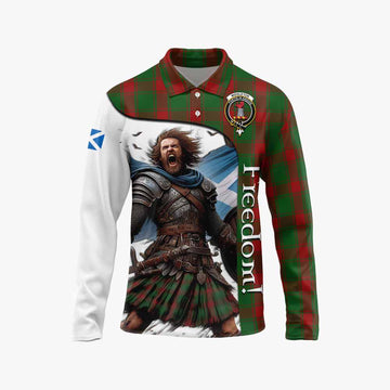 Middleton Crest Tartan Long Sleeve Polo Shirt Inspired by the Freedom of Scottish Warrior