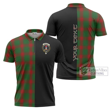 Middleton Tartan Zipper Polo Shirt with Family Crest and Half Of Me Style Unisex - Tartan Vibes Clothing