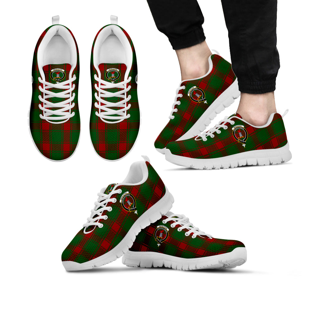 Middleton Tartan Sneakers with Family Crest Kid's Sneakers - Tartan Vibes Clothing