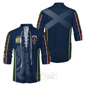 Middleton Tartan Ghillie Kilt Shirt with Family Crest and Lion Rampant Vibes Sport Style