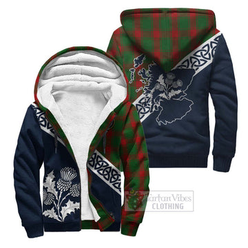 Middleton Tartan Sherpa Hoodie Featuring Thistle and Scotland Map