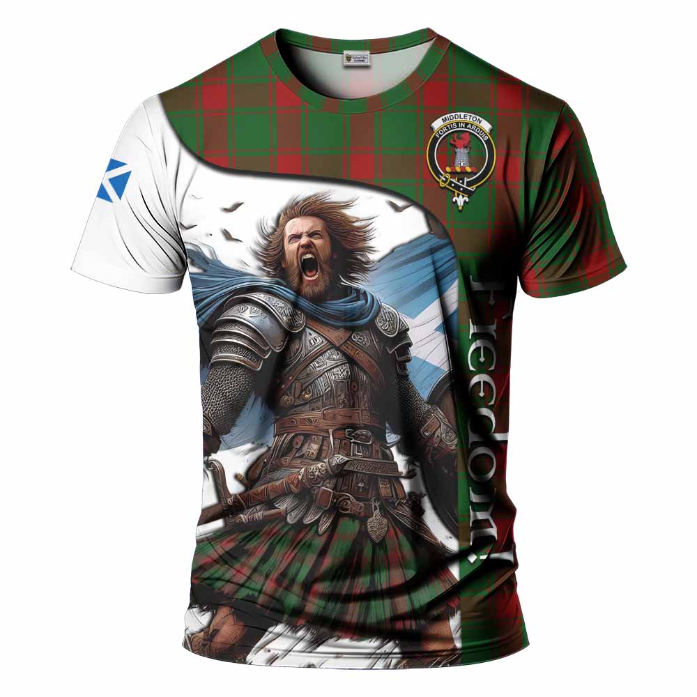 Middleton Crest Tartan T-Shirt Inspired by the Freedom of Scottish Warrior