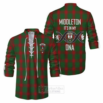 Middleton Tartan Ghillie Kilt Shirt with Family Crest DNA In Me Style