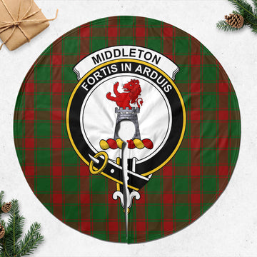 Middleton Tartan Christmas Tree Skirt with Family Crest