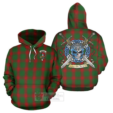 Middleton Tartan Hoodie with Family Crest Celtic Skull Style