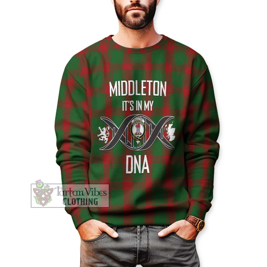 Middleton Tartan Sweatshirt with Family Crest DNA In Me Style Unisex - Tartanvibesclothing Shop