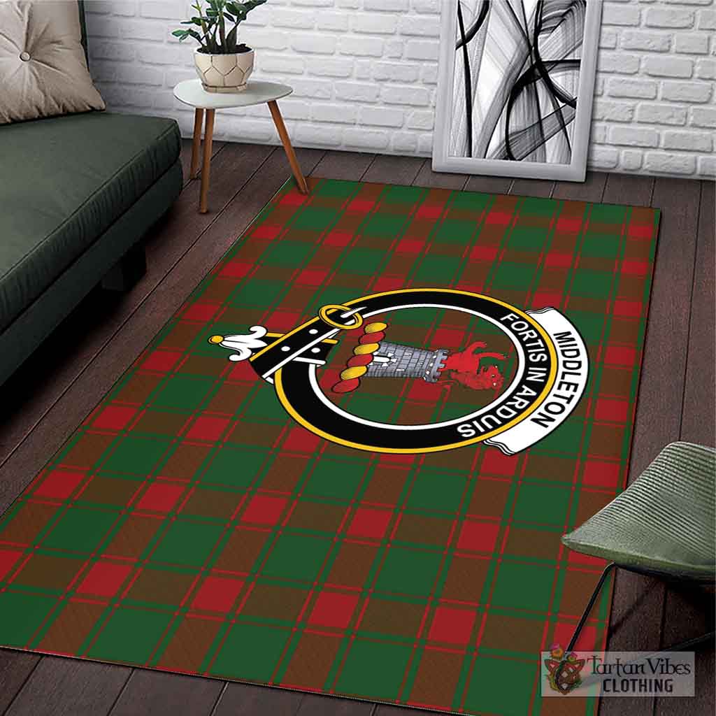 Tartan Vibes Clothing Middleton Tartan Area Rug with Family Crest