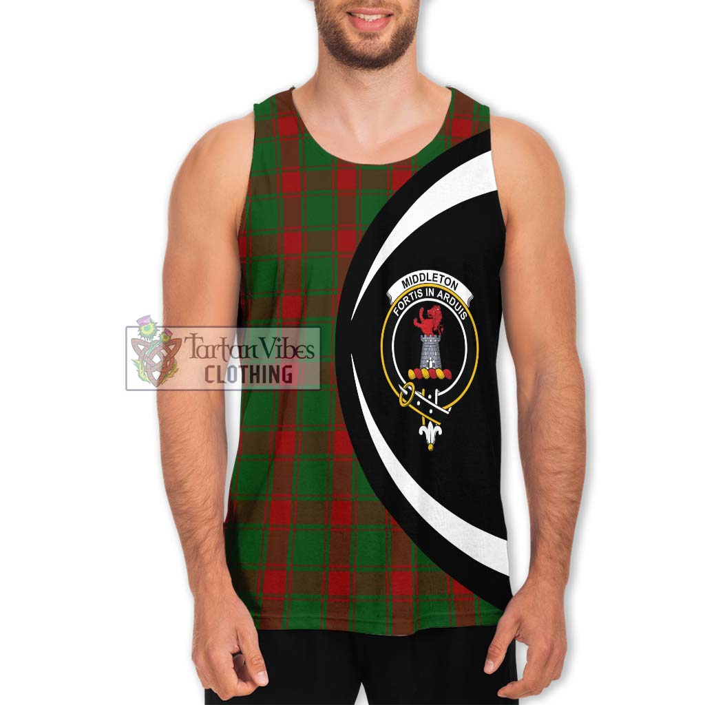 Middleton Tartan Men's Tank Top with Family Crest Circle Style Men - Tartan Vibes Clothing