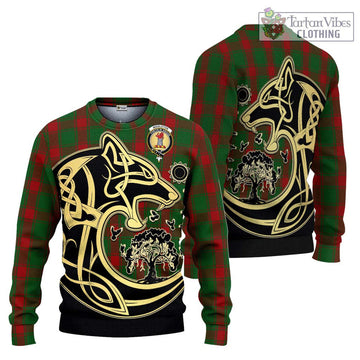 Middleton Tartan Ugly Sweater with Family Crest Celtic Wolf Style