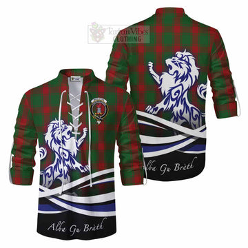 Middleton Tartan Ghillie Kilt Shirt with Alba Gu Brath Regal Lion Emblem