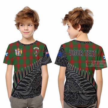 Middleton Crest Tartan Kid T-Shirt with New Zealand Silver Fern Half Style