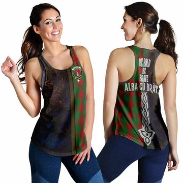 Middleton Tartan Family Crest Women's Racerback Tanks Alba Gu Brath Be Brave Lion Ancient Style 4XL - Tartan Vibes Clothing