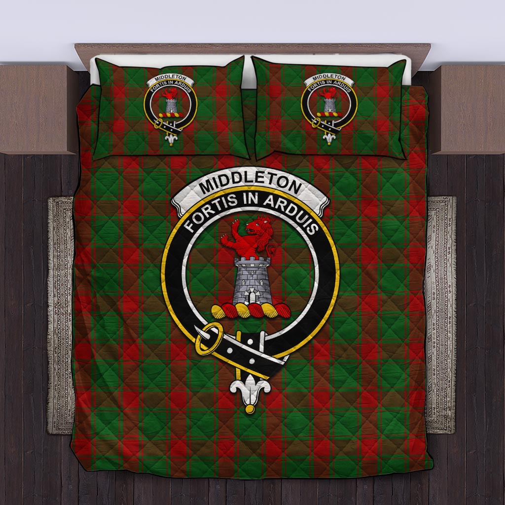 Middleton Tartan Quilt Bed Set with Family Crest Twin - Tartan Vibes Clothing