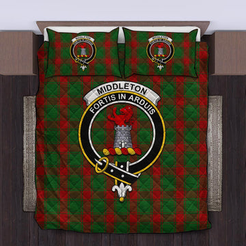 Middleton Tartan Quilt Bed Set with Family Crest